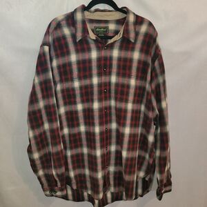 Eddie Bauer Mens XXL Tall Flannel Button Up Shirt CB7/88